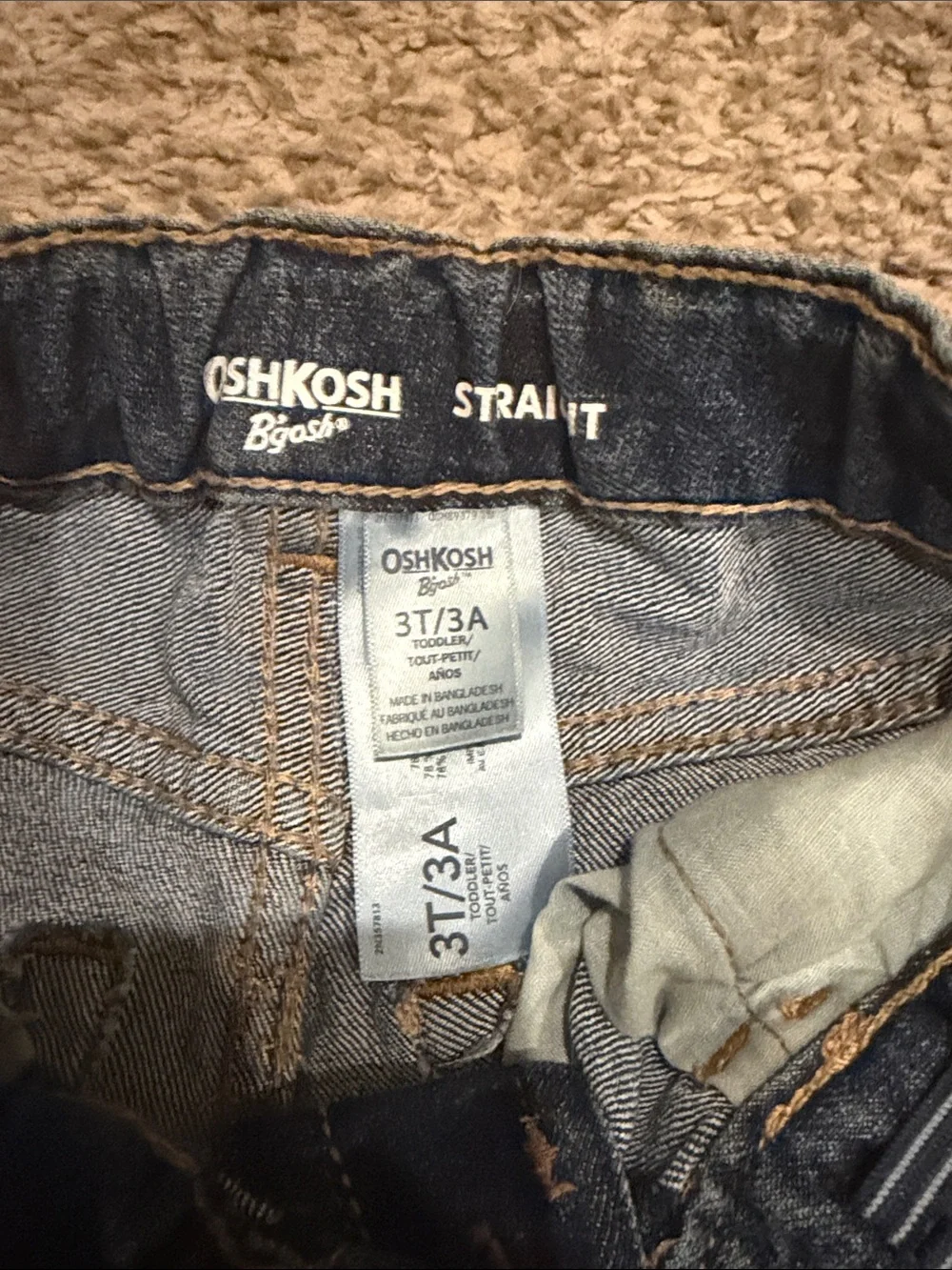 OshKosh B'gosh Boys Blue Elastic Waist Denim Jeans